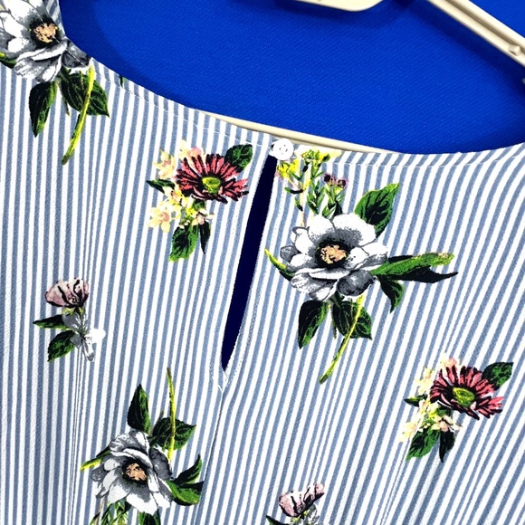 SOLD! •Like New |•XHILARATION•| Pretty Floral Striped Slit Maxi Romper Dress - Picture 10 of 14